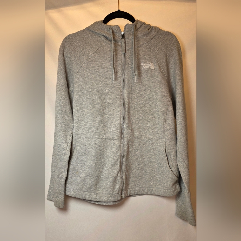 The North Face Gray Zip-Up Hoodie Jacket Women's Large